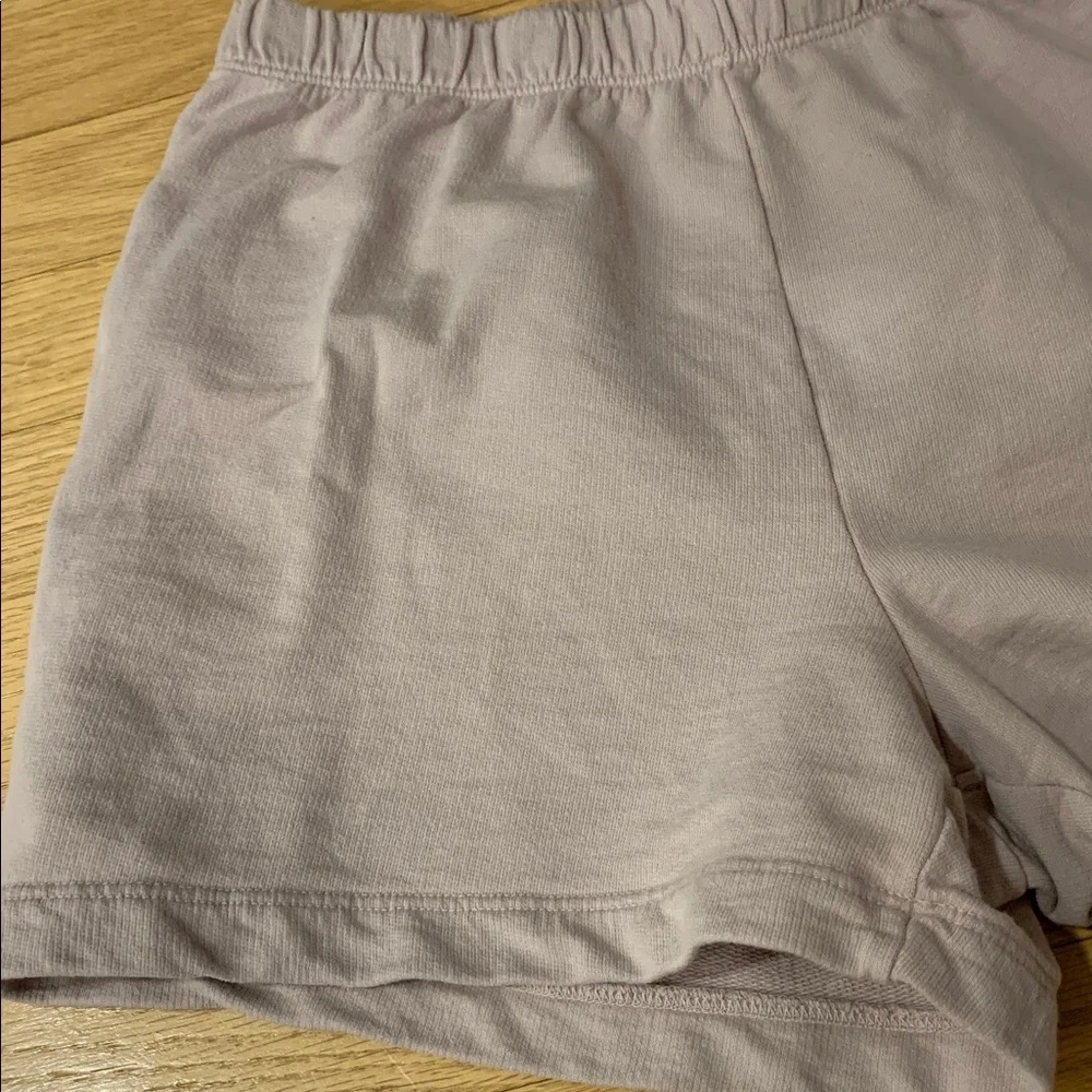 American Giant Women’s French Terry Pull On Lounge Shorts Size XS Blush Pink - Picture 3 of 7